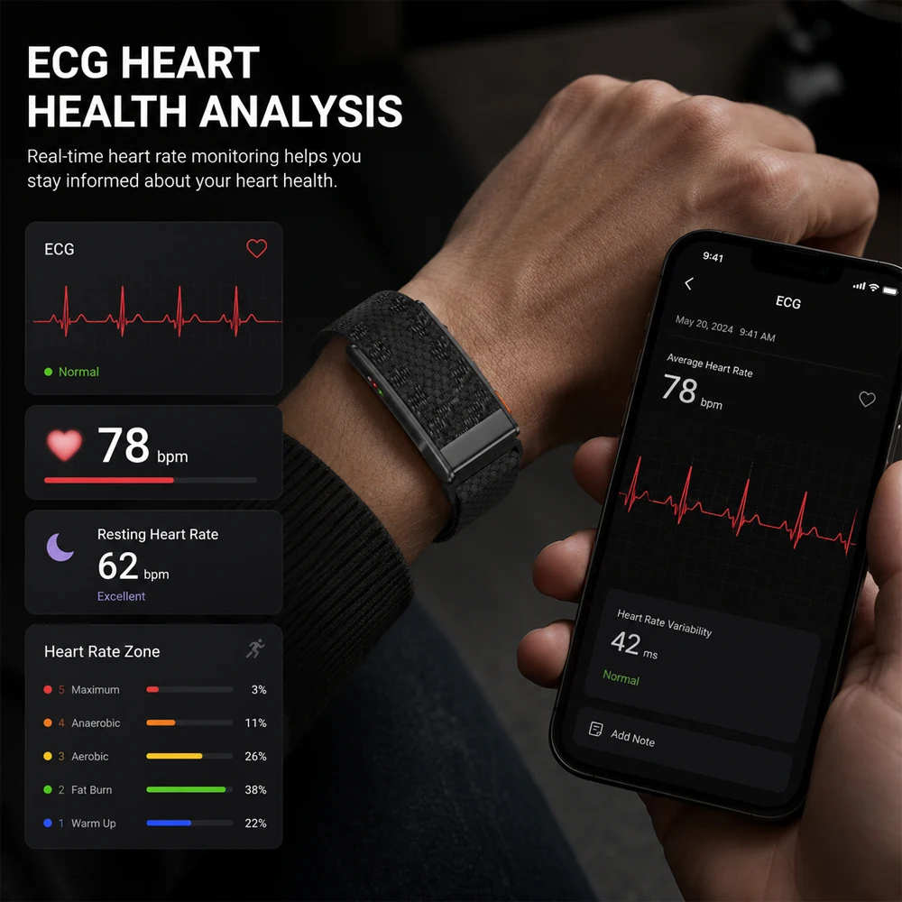 ساعة ذكية جديدة بدون شاشة لعام - مراجعة Health Wellness Activities وسعره