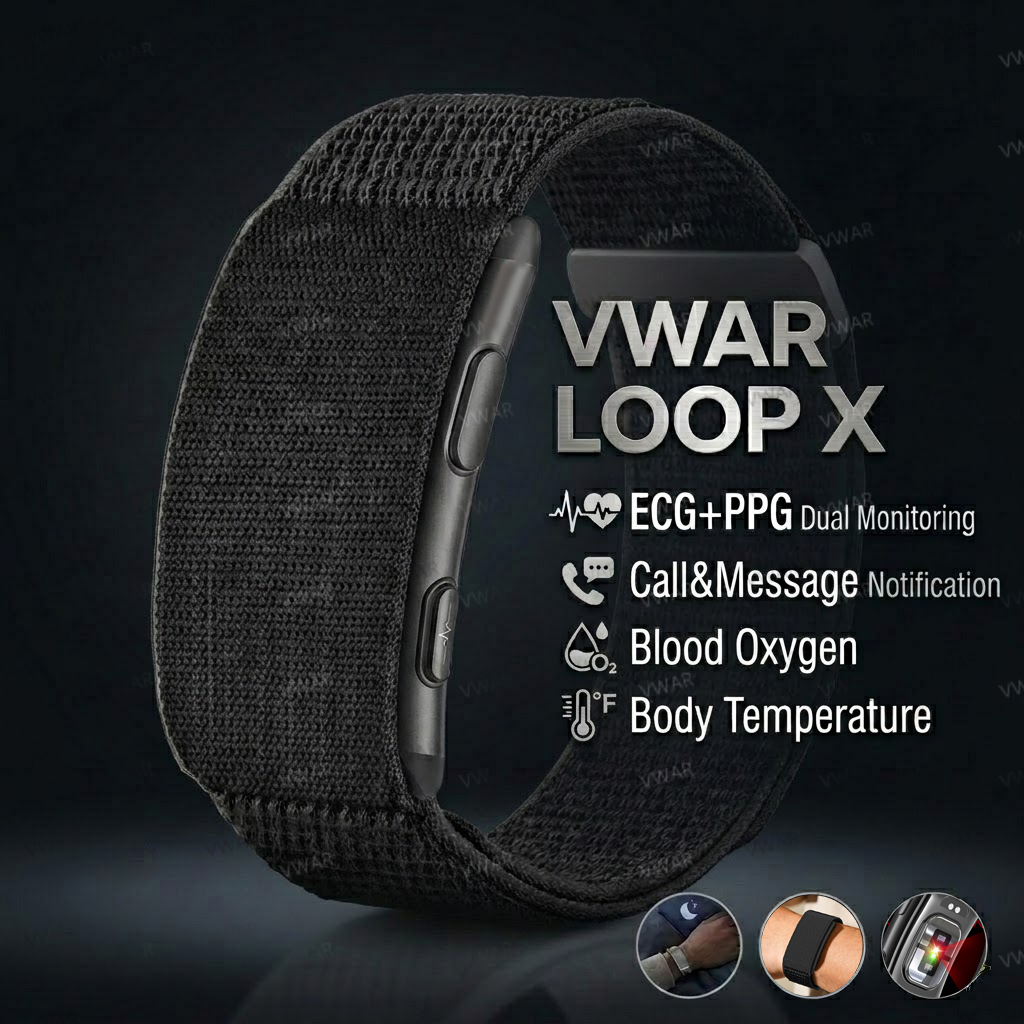 سوار ذكي VWAR LOOP X ECG لقياس - مراجعة Xbody Health & Wellness وسعره
